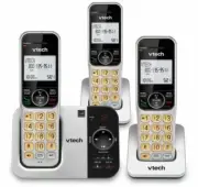VTech DECT 6.0 Expandable Cordless Phone + Answering Machine 3Handset CALL BLOCK