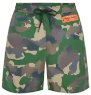 HERON PRESTON MEN CAMOUFLAGE LOGO PATCH SWIM SHORTS HMFA005F22FAB0015900