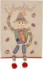 Mud Pie Thanksgiving Dangle Leg, Scarecrow, 21" x 14"