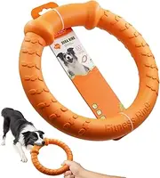 LaRoo Indestructible Dog Toys for Aggressive Chewers,Flying Discs for Medium/Large Breeds Dog Training Ring,Floating Dog Ring Toy,Tug of War Dog Toy