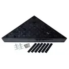 Goof Proof Shower Corner Shower Seat 22"x30" Tile Ready Polypropylene in Black
