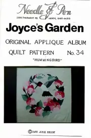 Hummingbird Joyce's Garden Applique No. 34 Quilt Pattern by Needle & Pen