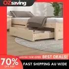 wooden bed drawers storage under bed solid pine 90x93x18 cm natural 4979