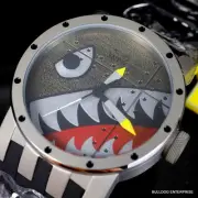 Invicta DNA Bomber Fighter Plane 46mm Shark Gray Black Titanium Watch New
