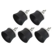 5 Pcs Golf Ball Retriever Grabber Golf Ball Suction Cup Grabber Zinc Alloy Black