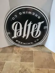 ALTER BEER EMBOSSED TIN SIGN ALTER BREWING CO CHICAGO ILLINOIS DOWNERS GROVE