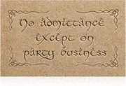 MWAZZLL No Admittance Except on Party Business Doormat Indoor Outdoor Welcome Front Door Mat for Entrance, Non Slip Funny Welcome Mats for Home Entryway Brown