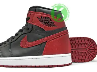 2016 BANNED 禁止 1985 年經典復刻款 九孔鞋洞 NIKE AIR JORDAN 1 RETRO HIGH OG BRED 黑紅 X OG 配色 公牛 荔枝皮革 AJ (555088-001) !