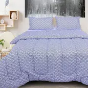 King Comforter Set with 2 Pillow Cases in Black/White Diamonds