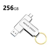 Move Speed 256GB 2 in 1 USB Type-C / Type-A Flash Drive USB 3.0 LDX Series