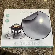 Fire Pit Mat 36” Under Grill Mat Pad Protector By LIVEnLUX
