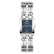 Guess Trend Mod Id Trend Silver-Tone Blue Denim Women's Watch GW0807L1