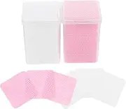 2 Boxes of Eyelash Extension Glue Wipes 400pcs Pack Glue Residue Remover Pads for Salons Travel Compact Portable