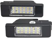 Car reversing Radar 2X Car Rear 18 Light SMD License Number Plate Light Lamp 6000K for 106 207 307 308 for C3 C4 C5 C6 C8 Reverse Camera