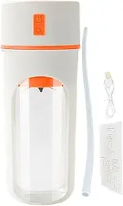 Shaker Bottle Electric Mixer | Cordless Personal Small Blender - 480Ml Rechargeable with Straw Multifunctional Water Bottle for Fruit Drinks Hiking Travel Juicing Camping Home Meal Prep Trips