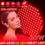 250 LED 60W 抗衰老紅色 LED 發光療法深 660NM 和近紅外紅色生長光, 可緩解全身皮膚疼痛 850NM