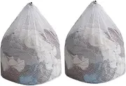2pcs Mesh Laundry Bags Extra Large Mesh Laundry Bag with Drawstring Washing Machine Mesh Wash Bags for Delicates Clothes,Bed Linen,Toys etc.(19.68x23.62inch/50 * 60cm)