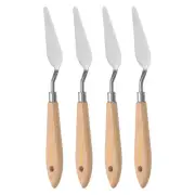 4pcs 12# Painting Palette Knife Pointy Stainless Steel Art Spatula Scraper Tool
