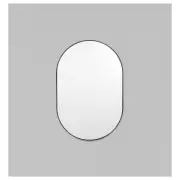 Bjorn Oval Small Mirror, Black