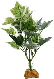Reptile Tank Plant Decor - Realistic Artificial Plastic Plant Fish Tank Aquarium Accessories for Bearded Dragons Snakes and Amphibians