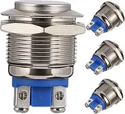 Self-resetting Metal Horn Button Switch Waterproof for Marine Use 19mm Diameter Push Button for Car Truck Ignition