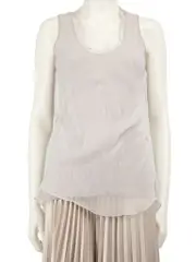 Grey Sheer Layered Top