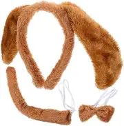 [MERRYHAPY] 1 Set Dog Headband Clothing Tail Animals Puppy Hairband Puppy Costume for Cosplay Animal Headband Costume Cosplay Puppy Props Party Costume Prop Party Headband Apparel Ear Fabric