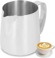 Milk Frothing Pitcher, 450ml Espresso Steaming Pitchers, Stainless Steel Milk Frother Cup Milk Jug Cup, Cappuccino Espresso Machine Accessories for Barista (#11)