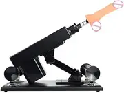 Masturbation Pumping Gun for Men and Women with Dildos, Automatic Retractable Adjustable Speeds Pumping Gun Machine,Black