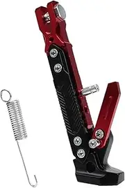 Stand Pad Motorcycle Kickstand Parking Kick Stand Bracket Foot Side Supportor Crutch Holder Dirt Bike Motorbike Universal Bracket swingarm spool(Red)