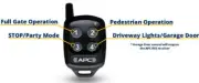 APC 4 Buttons Remote Control with Keyring Clip-on, Compatible with APC Openers