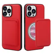 ZUSLAB for Apple iPhone 15 Pro Max Case Magnetic Detachable Card Holder Wallet Shockproof Heavy Duty Protective Cover (2023) - Red