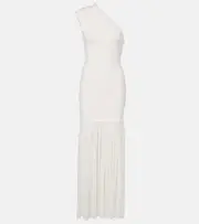 [Proenza Schouler] Proenza Schouler Cora one-shoulder crêpe chiffon maxi dress AU 12 white