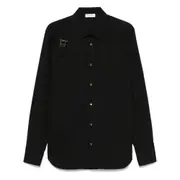 [Alexander Mcqueen] Alexander Mcqueen Buckle-detailed Shirt 42 CM BLACK