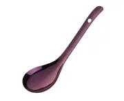 Soup Spoon Food Grade Rust-proof Stainless Steel Thickening Soup Ladle Rice Spoon Cookware Utensil for Home-Purple