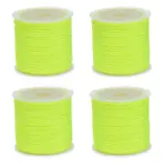 4 Rolls Nylon String Cord 45 Yards 0.8mm Nylon Cord Beading, Fluorescent Yellow