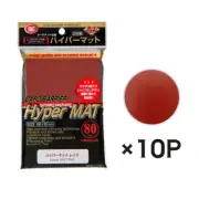 KMC Card Barrier Hyper Mat Red 80 pcs x 10 standard size FedEx DHL Japan New F/S