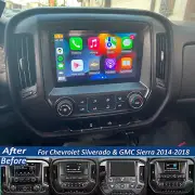 64G For Chevrolet Silverado 2014-2018 Carplay Android 13 Car Stereo Radio AM DSP