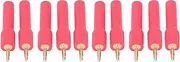 Strong Connectivity Banana Plugs Connector, 2mm Male to 4mm Female Adapter, PA and Brass Materials, 30VAC-60VDC, 10A, for Testing Instruments (Red)