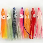 50/100pcs 5cm Soft PVC Fishing Lures Night Light Bait Octopus Squid Lure Kit