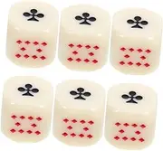 GLSTOY 15pcs Acrylic Poker Dice Spanish Game Dice for Birthday Party Family Gatherings and Bars Fun Drinking Game Props