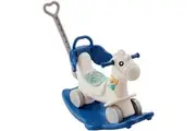 VEVOR 4 in 1 Rocking Horse for Toddlers 1-3 Years Ride on Toy with Sound Blue