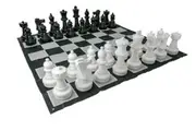 Giant Size Plastic Outdoor Chess Game Set w/Mat 3x3m