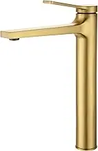 ACA International WELS Tall Basin Mixer Tap Bathroom Sink Vanity Faucet Hot & Cold Water Tap (Brushed Yellow Gold)
