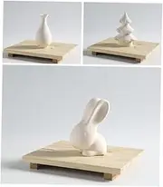 Sewroro Solid Wood Cutting Board Pottery Clay Sculpture Pad 24x30cm Handmade Mason Board for Shaping