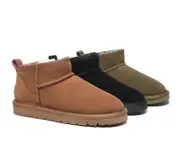 AUSTRALIAN SHEPHERD® UGG Boots Sheepskin Wool Mini Ankle Julia - Caribou / AU Ladies 9 / AU Men 7 / EU 40