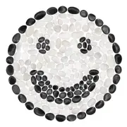 Landscaping Pebbles, Decorative Ornamental Pebbles 5 Pounds 1 Black and White