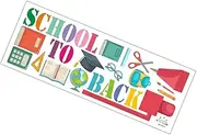 ERINGOGO 1 Sheet Back to School Kindergarten Decals Decorative Stickers for Classroom Window Easy to Apply Wall Ornaments for School Party Decoration