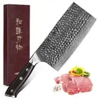 Cleaver Knife 67 Layers Damascus Steel Premium Wood Handle Chef Hammered Butcher