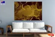 Dark Brown & Gold Fluid Abstract Wall Canvas Home Decor Australian Made Quality